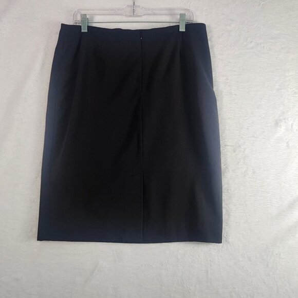Merona Stretch Black Knee Length, Midi, Pencil Skirt Stretch Zipper Size 12 - Picture 1 of 9
